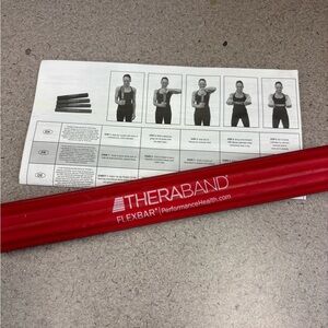 Theraband
For tennis elbow/golfer's elbow, tendonitis, grip strength.